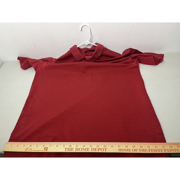 Nike Golf Tiger Woods Collection Polo Shirt Dri Fit Red Striped Mens Size XL - Picture 15 of 16